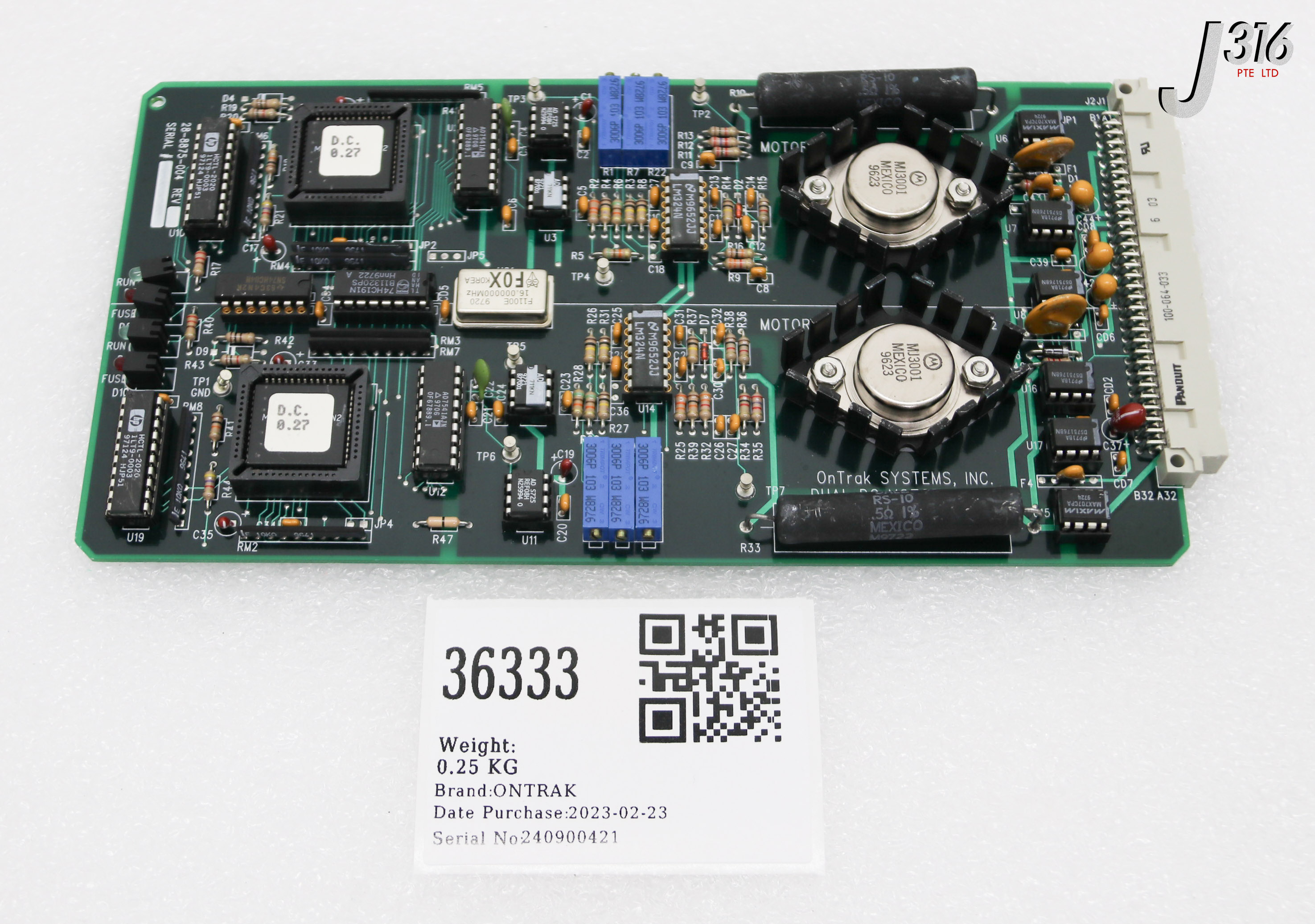 36333 ONTRAK PCB, DUAL DC MOTOR BOARD 28-8875-004 | eBay